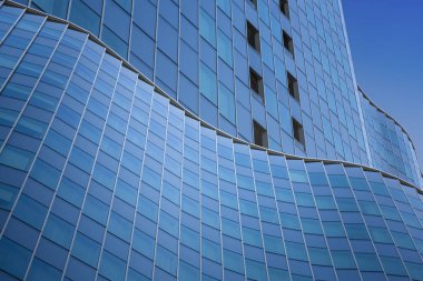 Bir modern ofis Bina - dış mimari camlar yakın çekim