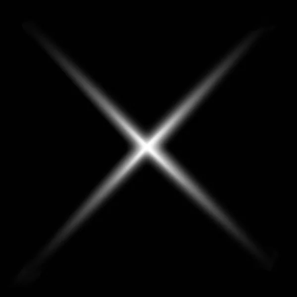 Weißer Stern auf schwarzem Hintergrund, Lichteffekt — Stockfoto