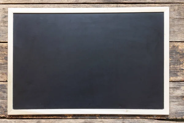 Quadro Chalkboard Vazio Com Moldura Madeira — Fotografia de Stock