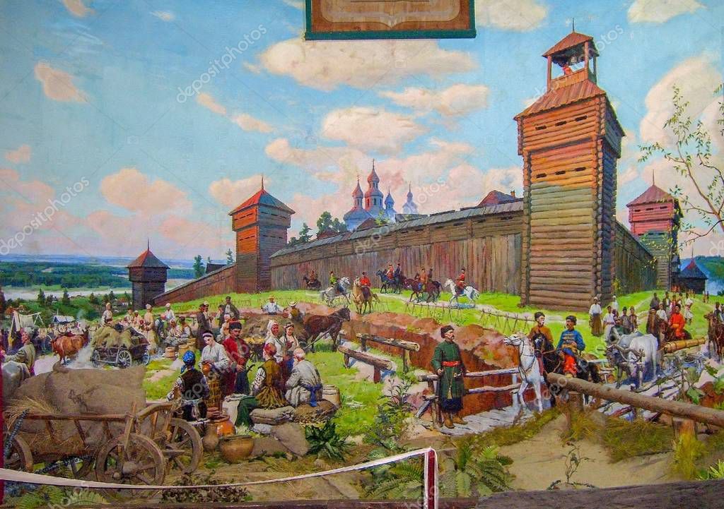 Diorama de la fundación de la ciudad de Jarkov Museo Histórico de