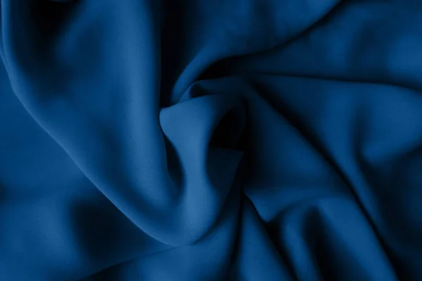 Textile lisse et élégant bleu. Soie, satin . — Photo