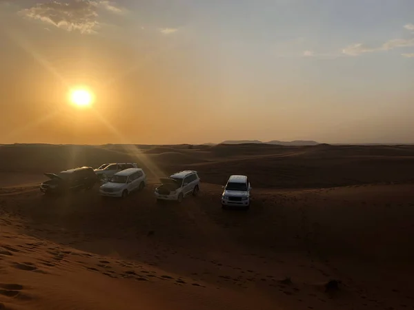 Çölde gün batımı, Uae, Dubai.