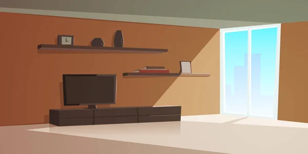 Cartoon Illustratie Van Moderne Woonkamer — Stockvector