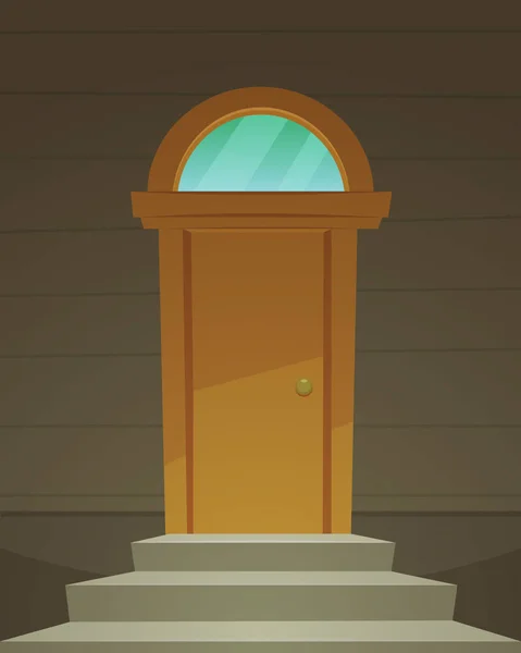 Arka Kapının Camla Çizilmiş Hali — Stok Vektör