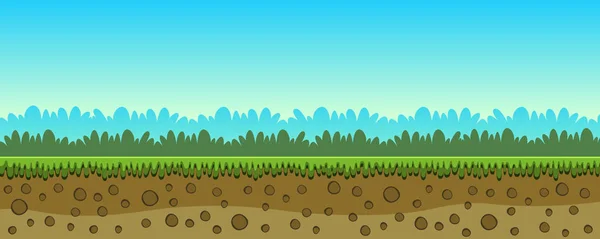 Cartoon Game Background Landscape Vector Illustration — Stock Vector