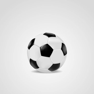 Gerçekçi futbol topu, vektör illüstrasyon.