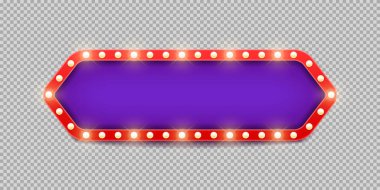 Şeffaf arkaplanda izole edilmiş, parlayan kare ışık çerçeve afişi.