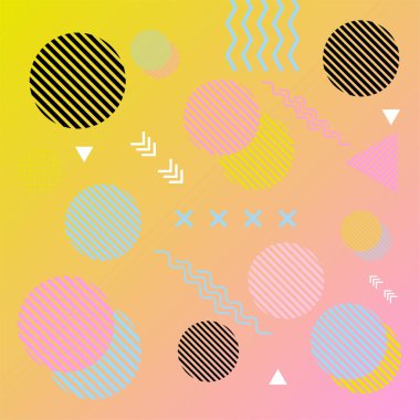 Soyut memphis arka plan geometrik eleman.