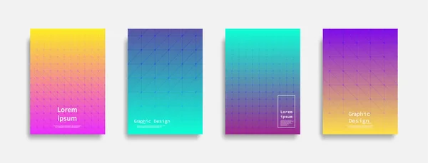 Diseño Cubiertas Mínimas Línea Colorida Diseño Puntos Futuros Patrones Geométricos — Vector de stock