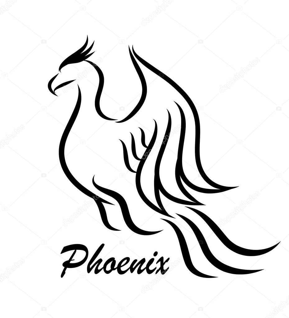 Swan Logo Line Art Vector Illustration