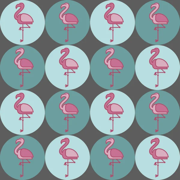 Flamingos Nahtloses Muster Einfach Vektorillustration — Stockvektor