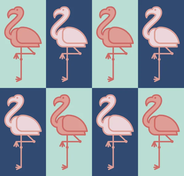 Flamingos Nahtloses Muster Einfach Vektorillustration — Stockvektor