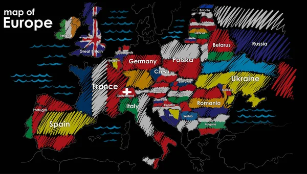 Mapa Europa Ilustración Vectorial — Archivo Imágenes Vectoriales