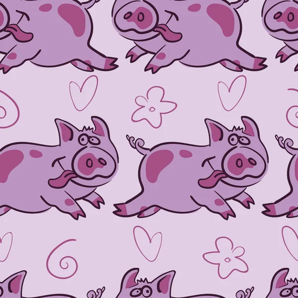 cute seamless pigs pattern