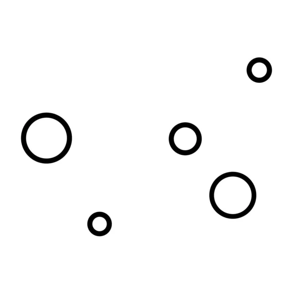 Icône bulles, logo cercles, composition sphérique, lignes noires rondes, élément conceptuel minimaliste, anneaux vectoriels sur fond blanc — Image vectorielle