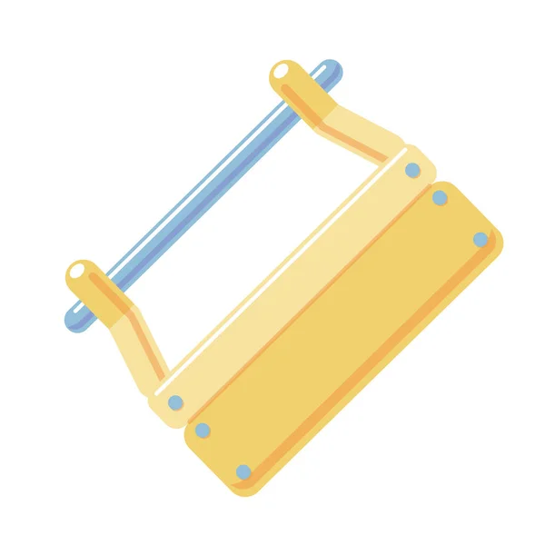 Wooden tool box Vector icon. 흰색 배경에 분리 된 빈 개방 형 도구 상자. 건축 도구의 조합. 카툰 플랫 디자인. 손 목수의 도구 삽화. 단순 한 나무 의작 용 — 스톡 벡터