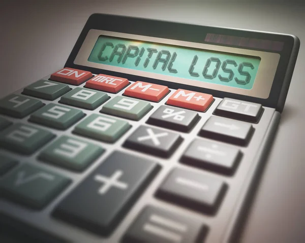 Capital Loss Calculator / Business and Finance — Stock Photo, Image