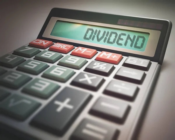 Dividend Calculator / Business and Finance — Stock Photo, Image