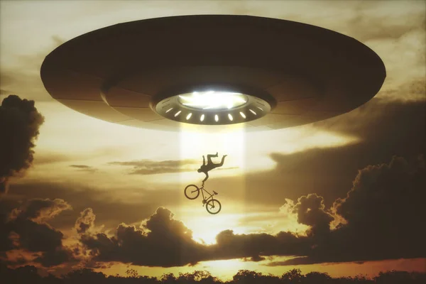 Ufo เอเลี่ยนลักพาตัว — ภาพถ่ายสต็อก