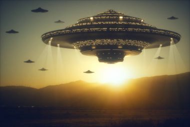 UFO Alien Invasion clipart