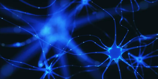ニューロンの電気パルス — ストック写真