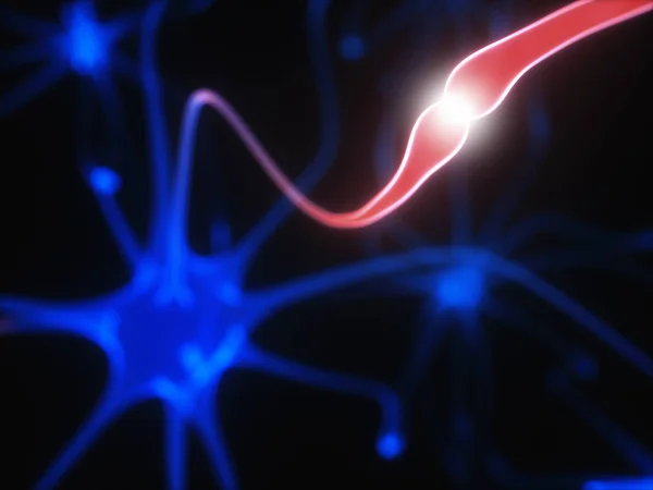 Pulsos eléctricos de las neuronas — Foto de Stock