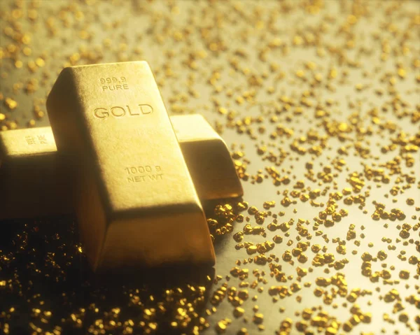 Goldnuggets fördern — Stockfoto