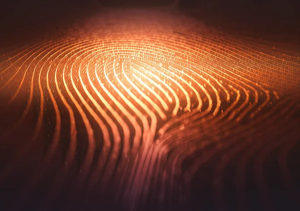 Fingerprint binär kod labyrint — Stockfoto