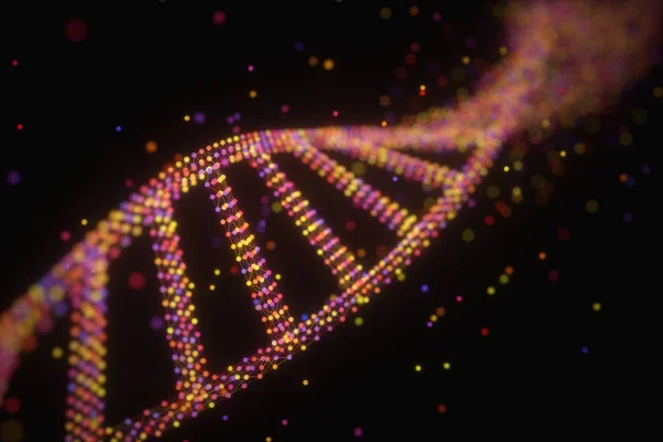 Struktura cząsteczek DNA — Zdjęcie stockowe