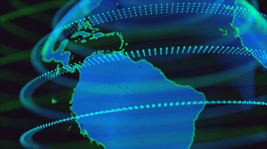 Planet Earth holografik görüntü