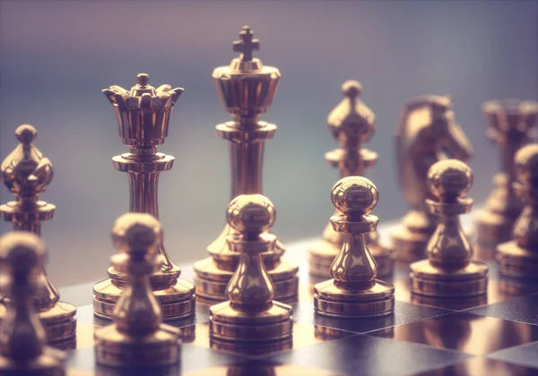 国际象棋棋子 Gameboard — 图库照片