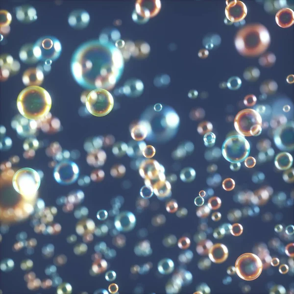 Мильні бульбашки темний фон — стокове фото