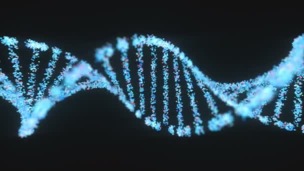 遗传综合征与遗传障碍 3D的科学概念图解 色彩艳丽的Dna分子 — 图库视频影像
