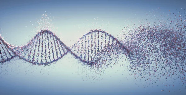 Dano oxidativo do ADN Estrutura molecular do distúrbio genético — Fotografia de Stock