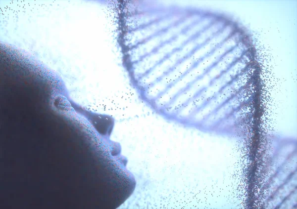Ανθρώπινη Origen DNA Γενετική Μοριακή Δομή — Φωτογραφία Αρχείου