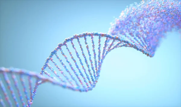 산화적 인 DNA 유전적 무질서 분자 구조를 손상시킨다 — 스톡 사진