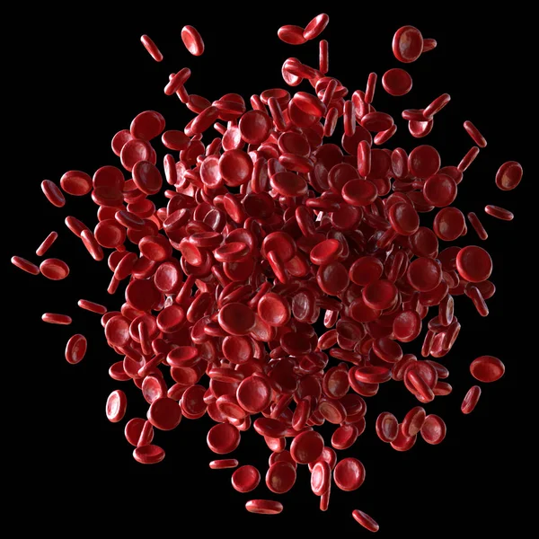 Caminho de recorte de células vermelhas do sangue incluído — Fotografia de Stock