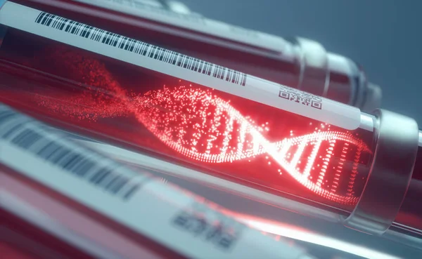 Blodceller DNA vetenskap och teknik forskning — Stockfoto