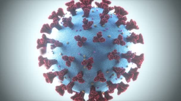 Koronavirus Skupina Virů Které Způsobují Onemocnění Savců Ptáků Lidí Způsobuje — Stock video