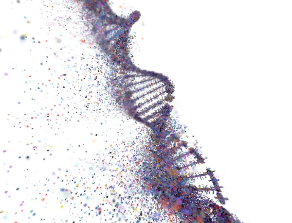 Структура молекул ДНК с генетическим расстройством — стоковое фото