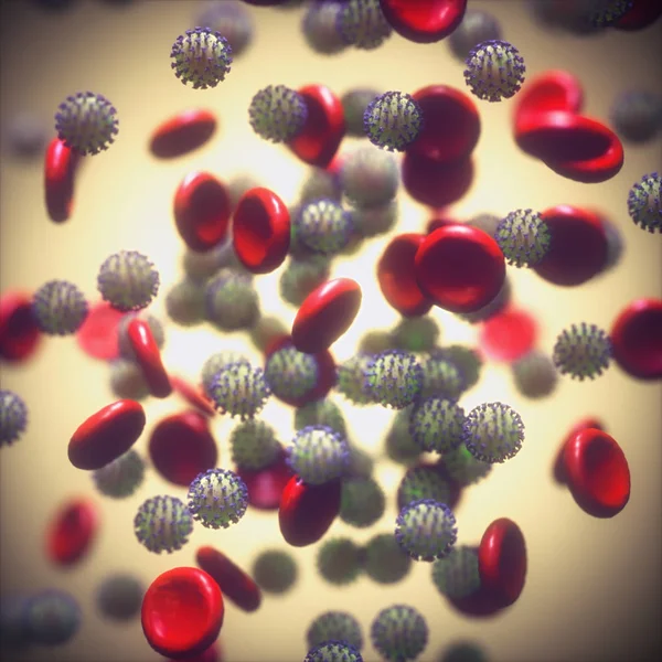 Віруси інфекції крові Віруси COVID-19 Коронавірус — стокове фото