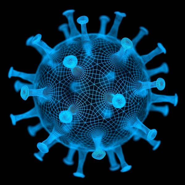 Virus Illustrativo Concettuale Immagine Virus Patogeno Con Una Forma Virale — Foto Stock