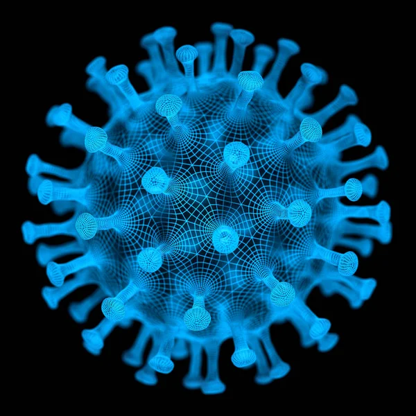 Virus Illustrativo Concettuale Immagine Virus Patogeno Con Una Forma Virale — Foto Stock