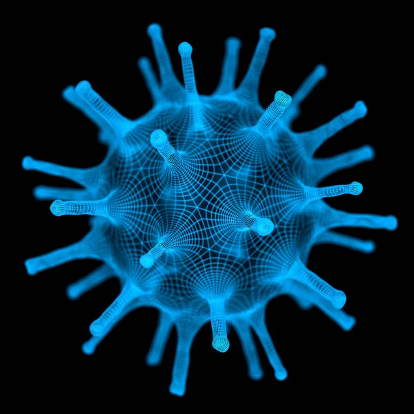 바이러스 Conceptual Illustrative Virus 일반적 바이러스 형태를 병원체의 이미지입니다 — 스톡 사진