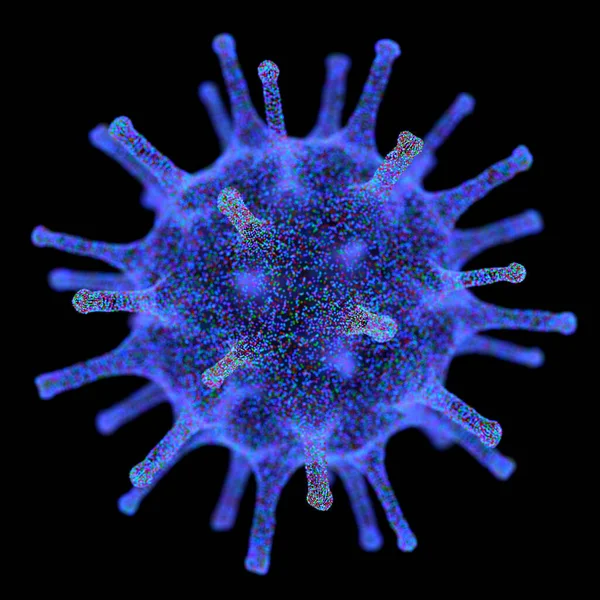 Fogalmi Szemléltető Vírus Kép Egy Vírusról Egy Vírussal Fertőzött Kórokozóról — Stock Fotó