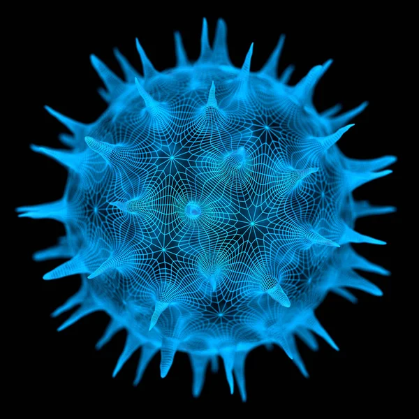 Fogalmi Szemléltető Vírus Kép Egy Vírusról Egy Vírussal Fertőzött Kórokozóról — Stock Fotó