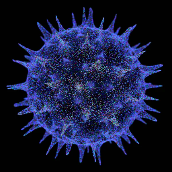 Virus Illustrativo Concettuale Immagine Virus Patogeno Con Una Forma Virale — Foto Stock