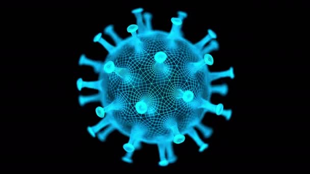 Graphiques de mouvement. Animation d'un virus détruit .