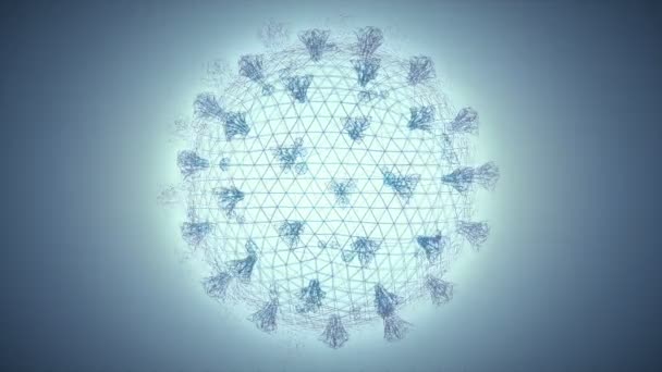 Covid 19コロナウイルスのグラフィックアニメーション — ストック動画