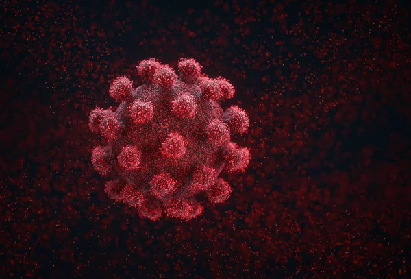 바이러스의 바이러스 입자는 단백질 코트에둘러 Dna Rna 핵으로 이루어져 개념적 — 스톡 사진